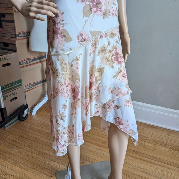 Vintage Y2K Ruby Rox Midi Dress Asymmetrical Floral Fairycore Cottagecore Size 3 - Picture 6 of 16